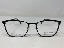 Marco de gafas de borde completo de metal negro antiguo METALFLEX #1051 54-19-140 O356