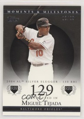 2007 Topps Moments & Milestones Black 2/29 Miguel Tejada #155 y0i