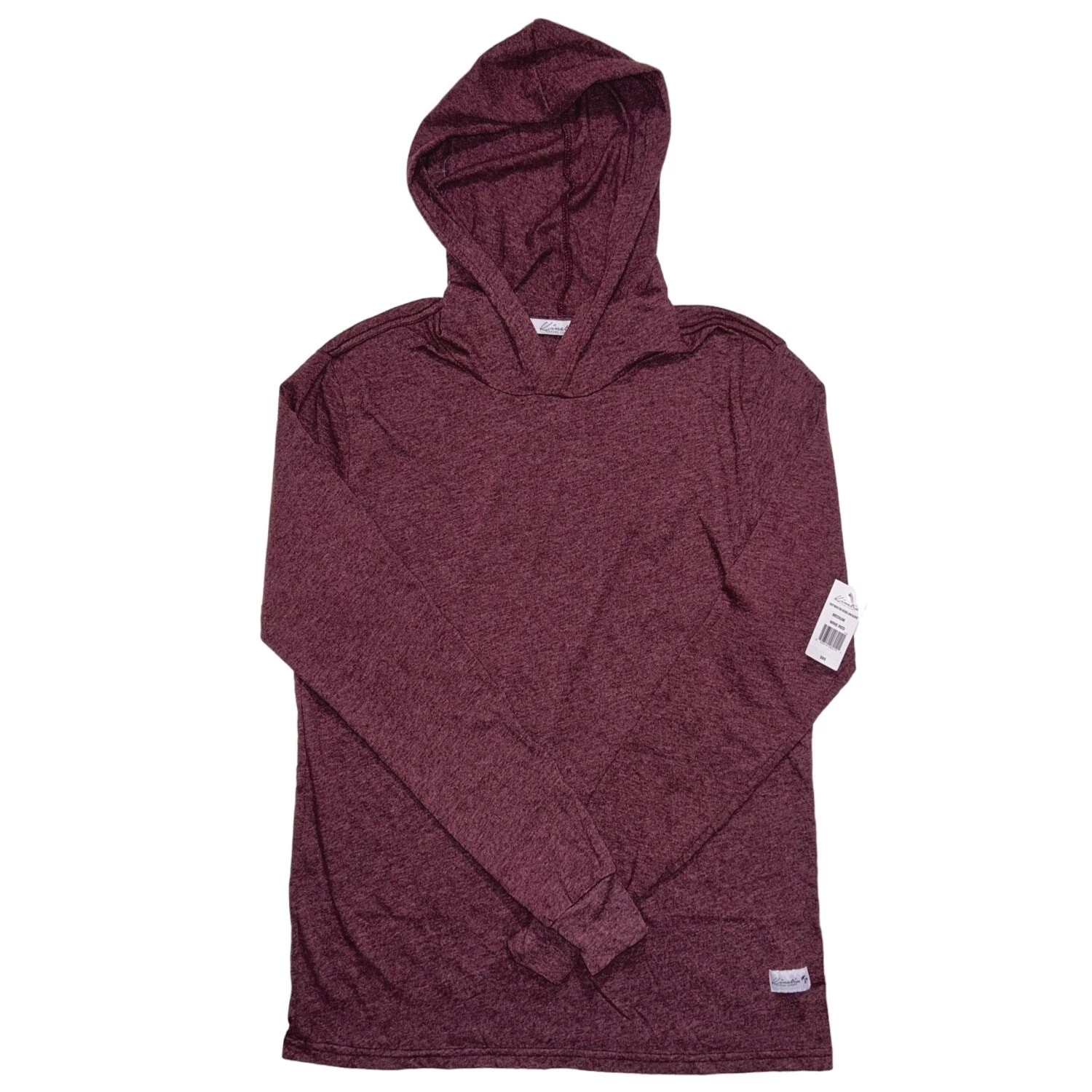 NWT Kinetix Long Sleeve Tee Hoodie Wine Red Medium MSRP $85 - product detail image 1