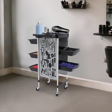 Beauty Friseurwagen Bedienungswagen Salon Friseur Arbeitswagen mit 5 Schubladen