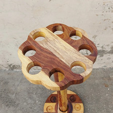 22'' Teak Walking Cane Stick Entryway Holder Wooden Stand Wooden Storage Rack