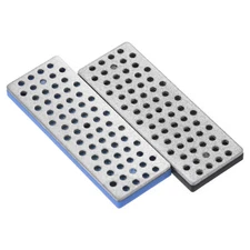 2Pcs 70mm Coarse/Extra-Coarse Ski Snowboard Diamond Stone Edge Files, Blue/Black