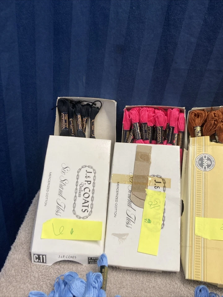 J&P Coats, DMC, & Royal Mixed Colors Embroidery Floss Lot Of 138      C6 - Image 2 of 4
