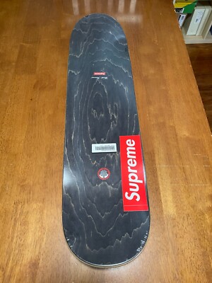 SUPREME KAWS CHALK LOGO SKATEBOARD DECK BLACK SS21 | eBay