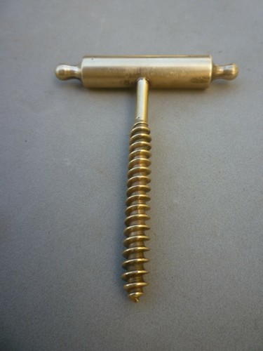 Vintage Antique Rare Rolling Pin Corkscrew Bronze - Picture 9 of 9