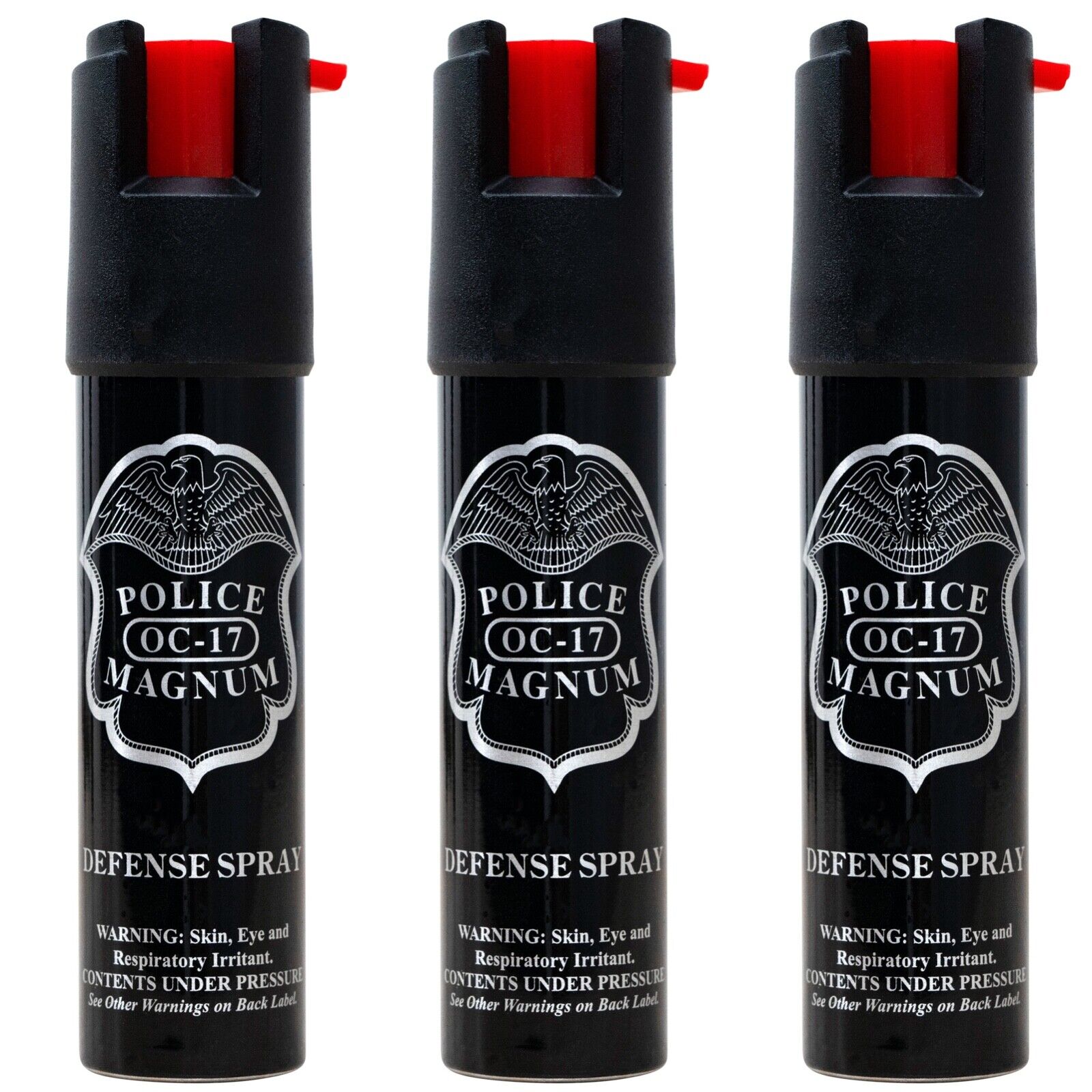 3 PACK Police Magnum pepper spray 3/4oz Safety Lock Defense Security  Protection 766359777443