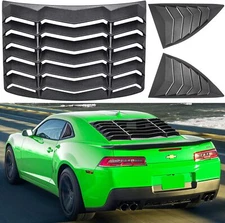 Rear+Side Window Louver for Chevy Chevrolet Camaro 2010-2015 Sun Shade Cover ABS