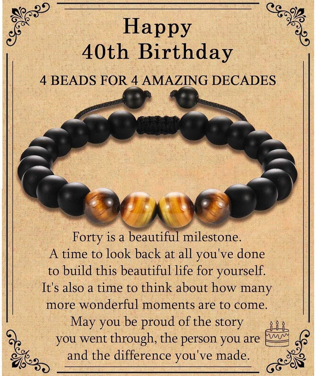 Bracelet 40th Birthday Jewellery For Him TEVOP 21st 30th 40th 50th