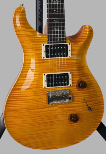 Private Stock Yellow Flame Maple Top Electric Guitar White Pearl Birds Inlay - 第 1/7 張圖片
