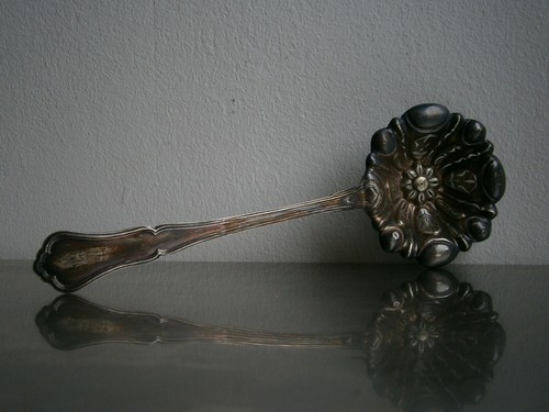 Silver Solid Spoon Silverware Antique Art Table Decor Kitchen - Picture 2 of 8