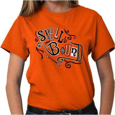 Spellbound Happy Halloween Bats Trick Or Treat Ghost T Shirt Tee
