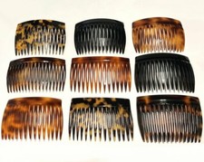 Hair Side Comb Grip Teeth Plain Spotted Women Girls Updo Hold New Made in France