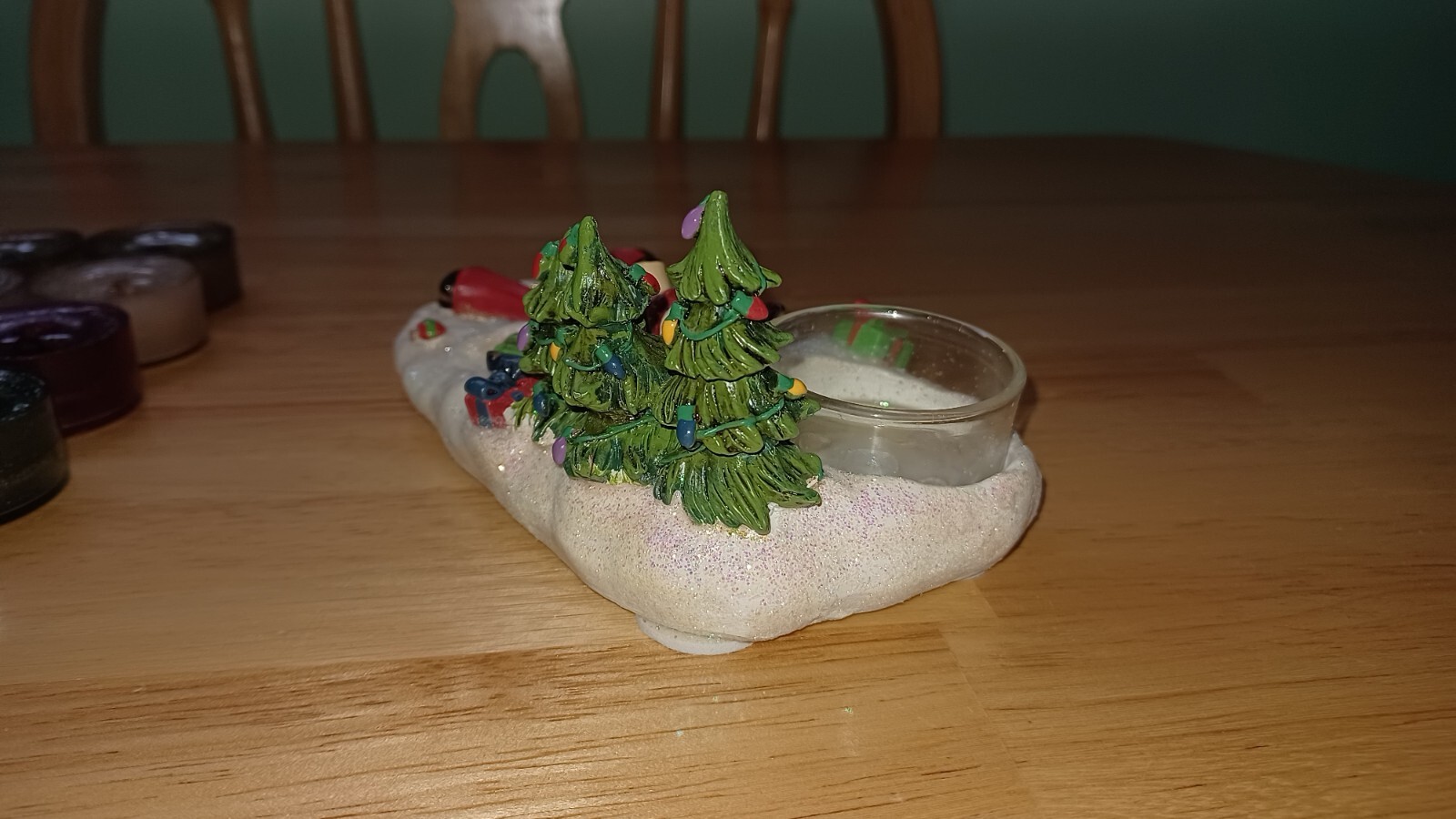 Yankee Candle Reindeer Angel Christmas Holiday Tealight Holder + 8