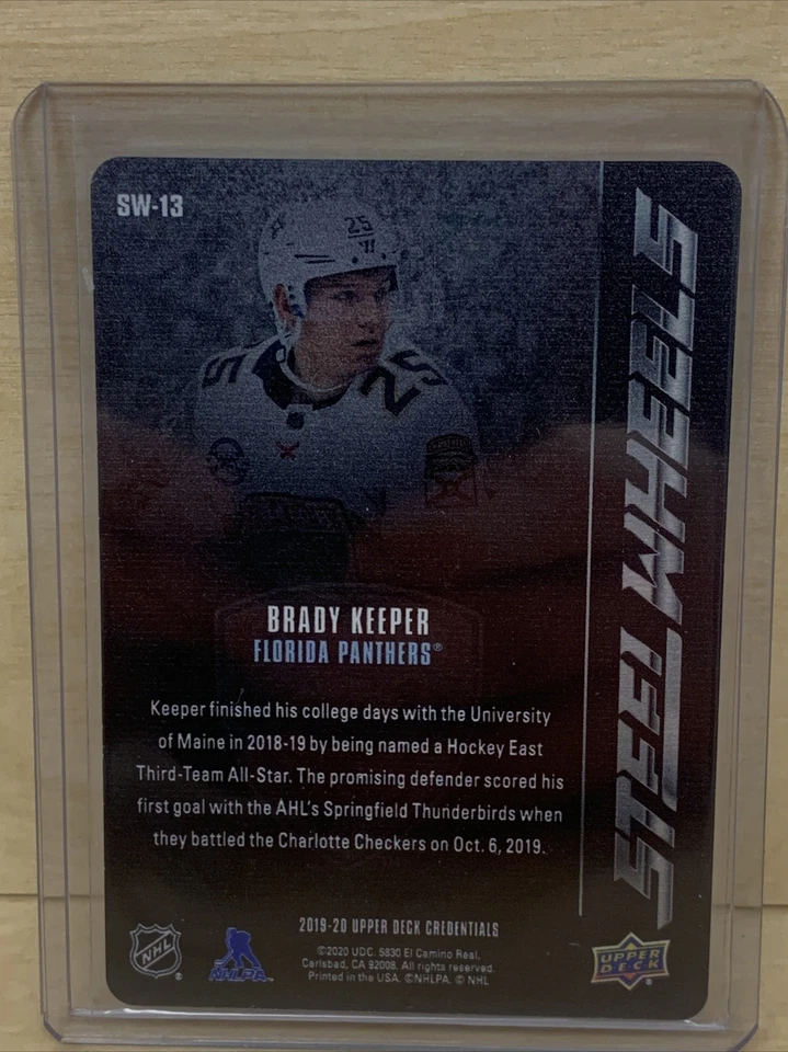 Brady Keeper 2019-20 UD Credentials ruedas de acero SW-13 Rookies Foto 2 de 2