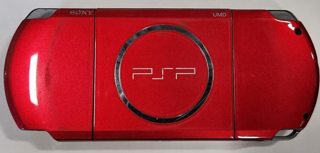 Sony PSP RED Portable Handheld Video Game Console System PSP-3000