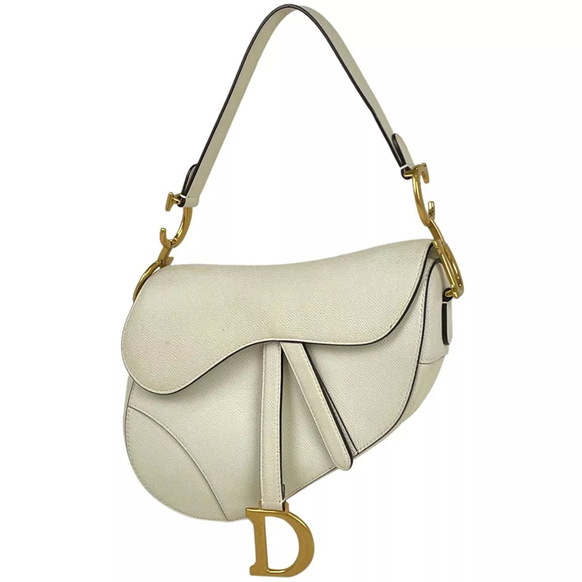 Sacoche selle Christian Dior une bandoulière cuir blanc occasion de JP   FedEx !!