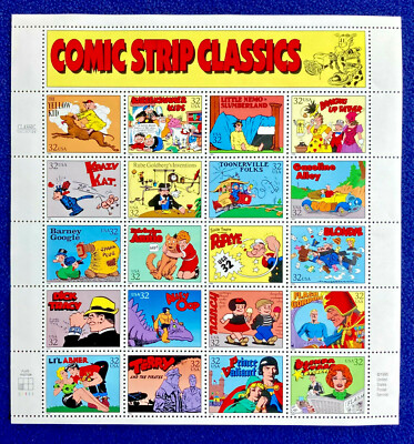 切手95 1995 'Comic Strip Classics' Sheet--20 U.S. Postal Service 32-Cent