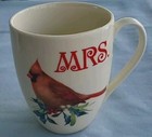 Set of 2, Lenox, Christmas Cardinals, Coffee Cups, Mr / Mrs.  — photo 3