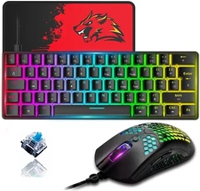 ZIYOULANG T60 Gaming Keyboard and Honeycomb Mouse Combo Small Mini  Backlight