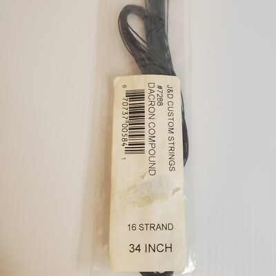 J&D CUSTOM STRINGS 7288 DACRON COMPOUND BOWSTRING LENGTH 34'' 16 STRAND