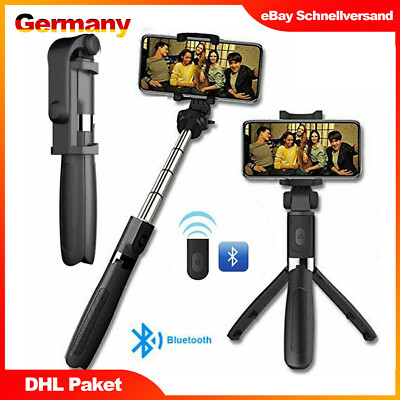 360° Mini Tragbar Bluetooth Selfie-Stick Stativ Selfie Stange kabellos für Handy