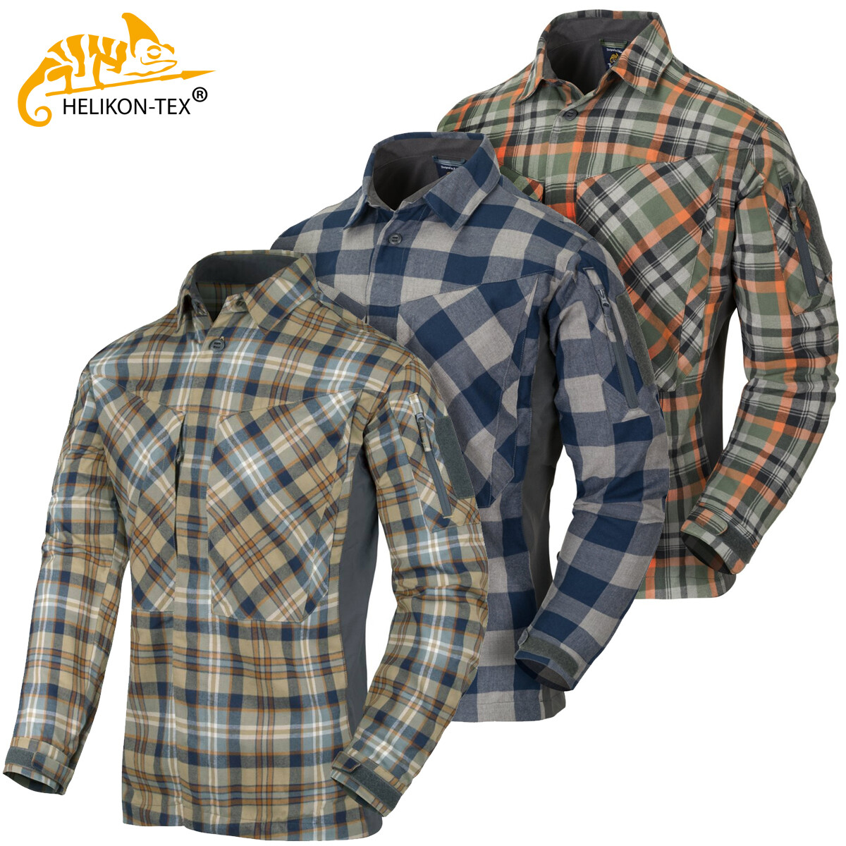 Flannel Shirt Long Sleeve Helikon Tex MBDU Mens Tactical Urban