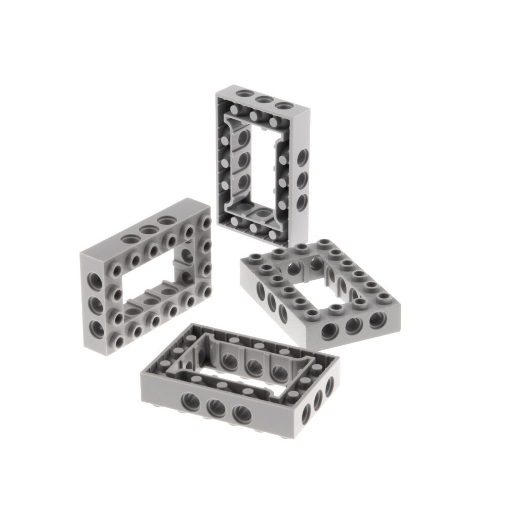 4x Lego Technic Construction Frame Stone 4x6 Neu-Hell Grey Brick 4211716 40344