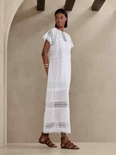 BANANA REPUBLIC  Auriene Lace Maxi Dress XXSMALL XXS  NEW WHITE #632480