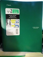 Lot Of 4 Mead Heavy Duty Plastic Prong Folders School Teaching Pocket Pre-own