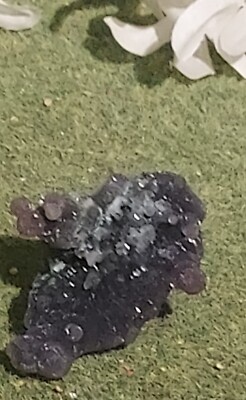 Traubenachat / Lila Botryoidaler Chalcedon natürliche Mineralien Probe 25g (B2)