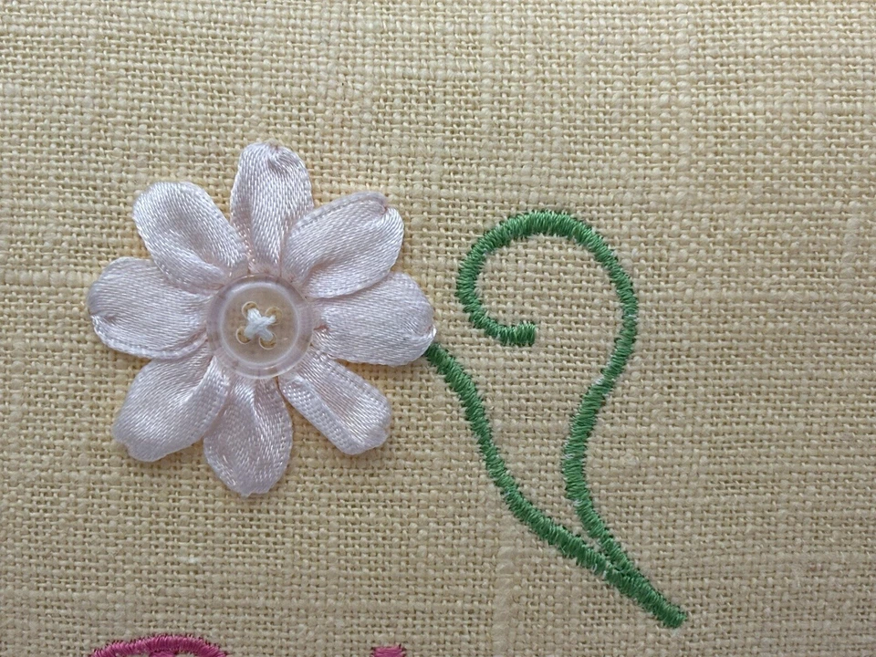 Girls/Teens Throw Pillow  “The Princess Sleeps Here” Embroidered 10”x10” Yellow - Image 3 of 4