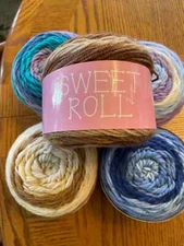 Premier Sweet Roll Worsted Weight Acrylic Self Striping Yarn