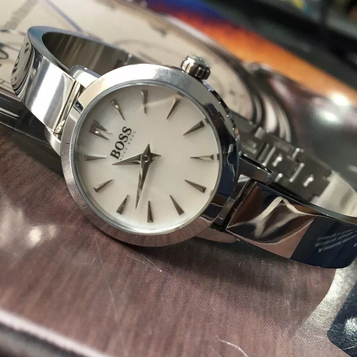 Ladies Hugo Boss Designer Watch 1502366 Pearl Dial Steel  display picture 1