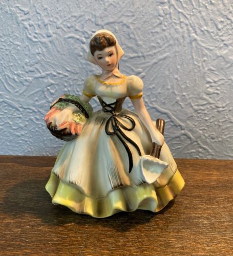 Vtg Lefton "Priscella" 1685C Planter ~ Garden Girl ~ Made In Japan