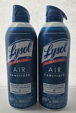 LOT 2 LYSOL AIR SANITIZER WHITE LINEN SCENT 10 OZ ELIMINATES ODOR KILL GERMS