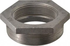 4" x 3" Threaded Malleable Iron Bushing with Black Finish, Class 150