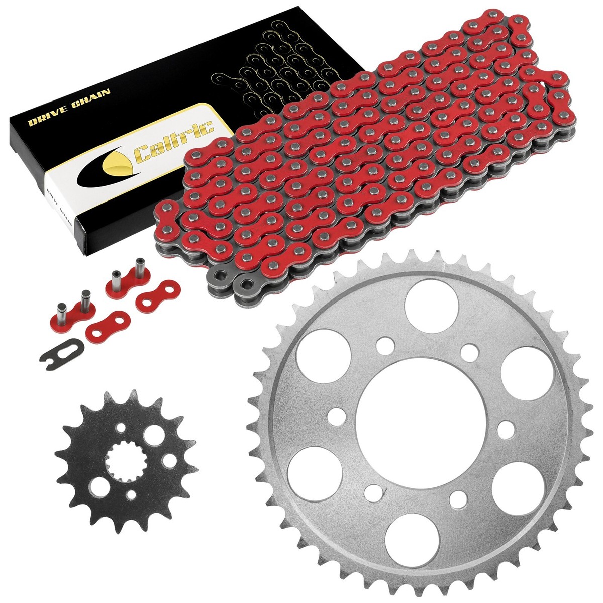 鳥9 Amazon.com: Caltric Black O-Ring Drive Chain & Sprockets Kit