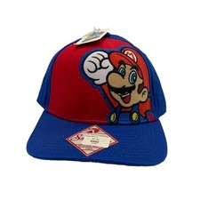 Mario Super Mario Original Snap Back Hat Cap One Size Fits Most Nintendo 90s