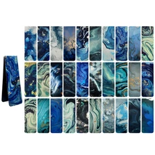 ​Wrapables Magnetic Bookmarks, Page Marker, Page Clips (Set of 30), Ocean
