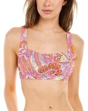  56 Jessica Simpson Womens Standard Print Bikini Orange Size Medium