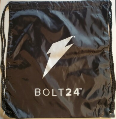 GATORADE BOLT 24 SPORT BAG Cinch Sack Black Backpack Draw String Lightning Sling