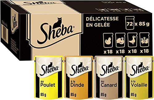 Nourriture humide pour chats Sheba en gelée, la solution hydratation pour chat adulte difficile