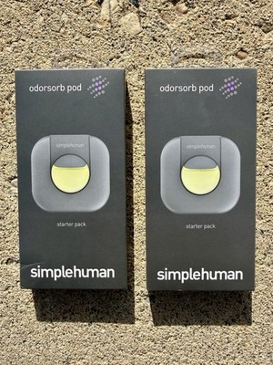 Simplehuman Odorsorb Pod Starter Packs Trash Can Deodorizers X2 NEW
