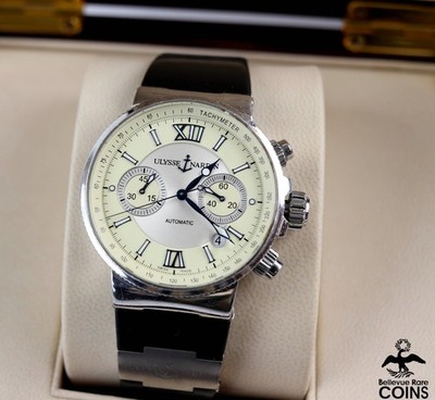ULYSSE NARDIN Automatic 57J Cream & Silver Dial 40mm St. Steel Case Men's Watch