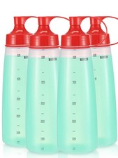 Squeeze Bottles Wide Mouth - Pack of 4 Condiment Bottle Squeeze BPA for Chunk...