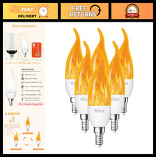 LED Flickering Candle Bulbs, E12 Base, 3 Modes for Halloween  Home Decor - 6 Pa