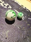 🫧🫧GREEN SWIRL  HAND CRAFTED PELTIER MARBLES.   SET OF 2.  3/4   &  5/8  🌘 — photo 3
