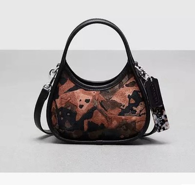 NWT Coach Coachtopia Mini Ergo Bag In Upcrushed Upcrafted Leather Terracotta