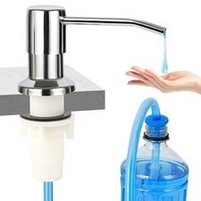 Soap Dispenser for Kitchen Sink,Chrome Stainless Steel Countertop Dish Sink S...