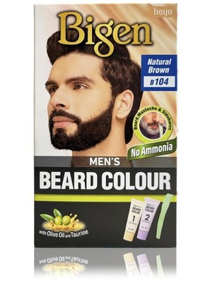 Bigen Men's Beard Color, 20g+20g - Natural Brown B104